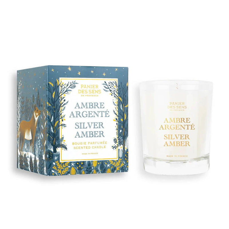 Bougie parfumée de Noël - Ambre Argenté 180g