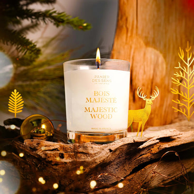 Bougie parfumée de Noël - Bois Majesté 180g