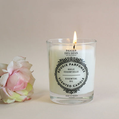 Bougie parfumée - Parfum Rose Envoûtante 180g - Panier des Sens