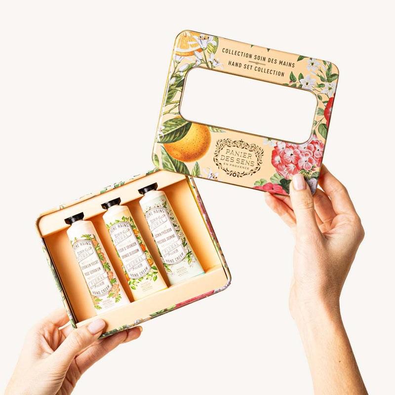 Coffret soins des mains aux absolues de parfum - Fleur d’Oranger, Géranium et Jasmin (3x30ML) - Panier des Sens