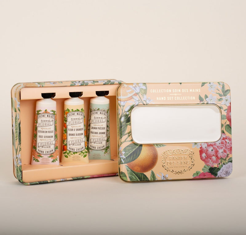 Coffret soins des mains aux absolues de parfum - Fleur d’Oranger, Géranium et Jasmin - Panier des Sens