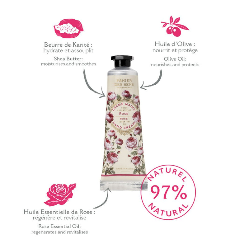 Coffret soins des mains aux huiles essentielles - Lavande, Rose, Verveine - Panier des Sens