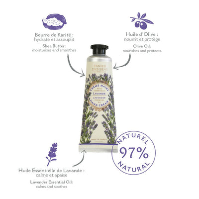 Coffret soins des mains aux huiles essentielles - Lavande, Rose, Verveine - Panier des Sens