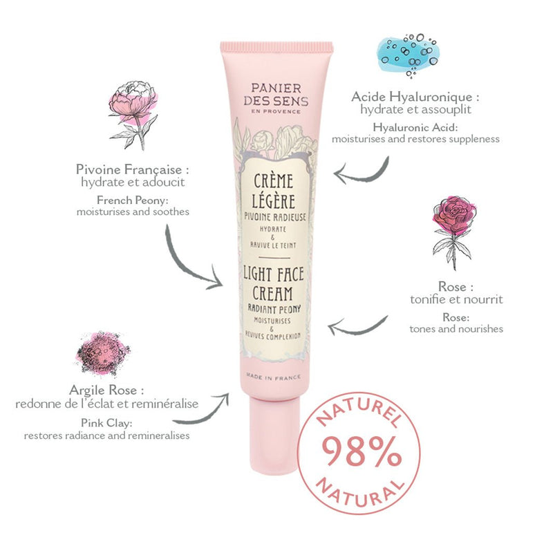 Crème légère visage - Hydratation & Éclat - Panier des Sens