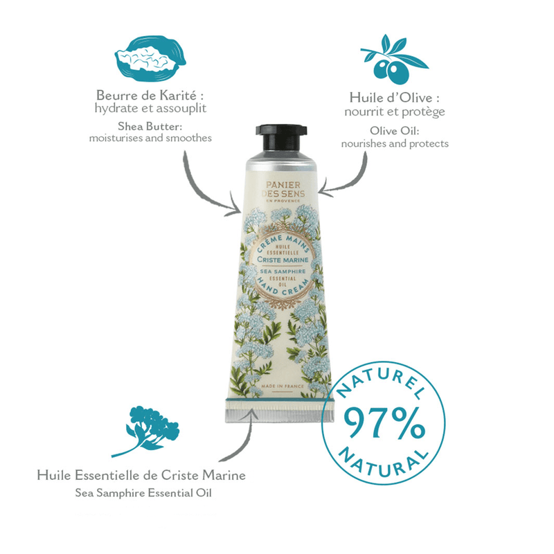 Crème pour les mains - Criste Marine Tonifiante 30ml - Panier des Sens