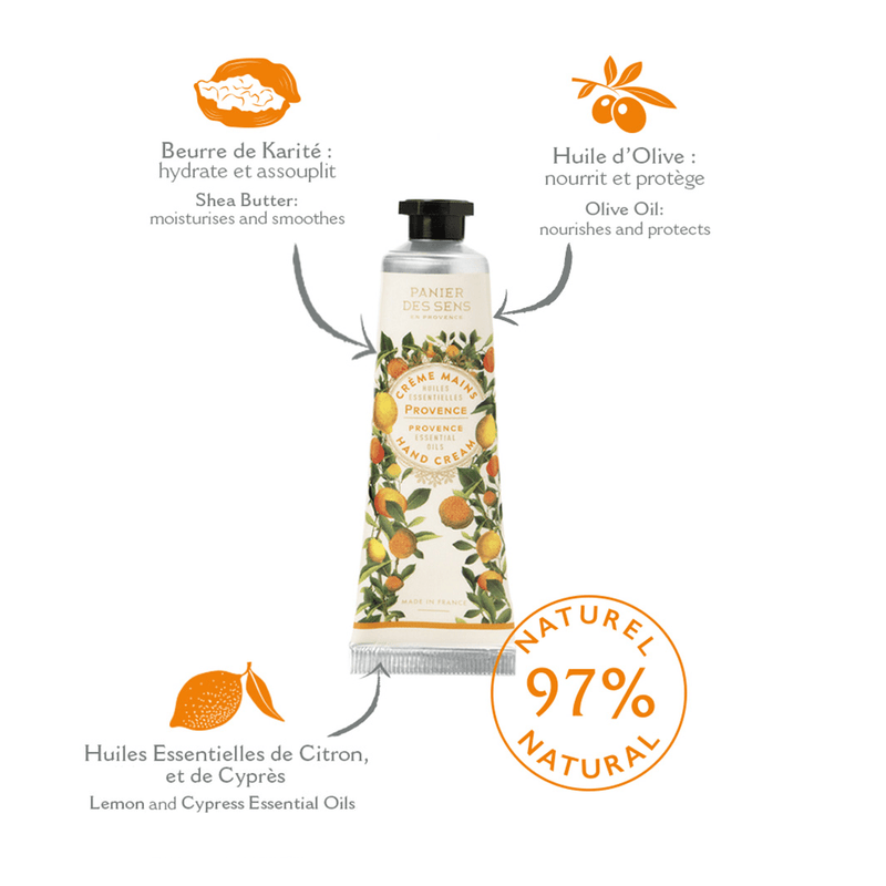 Crème pour les mains - Provence Énergisante 30ml - Panier des Sens