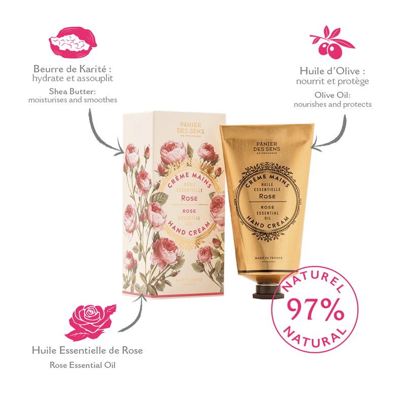 Crème pour les mains - Rose Envoûtante 75ml - Panier des Sens