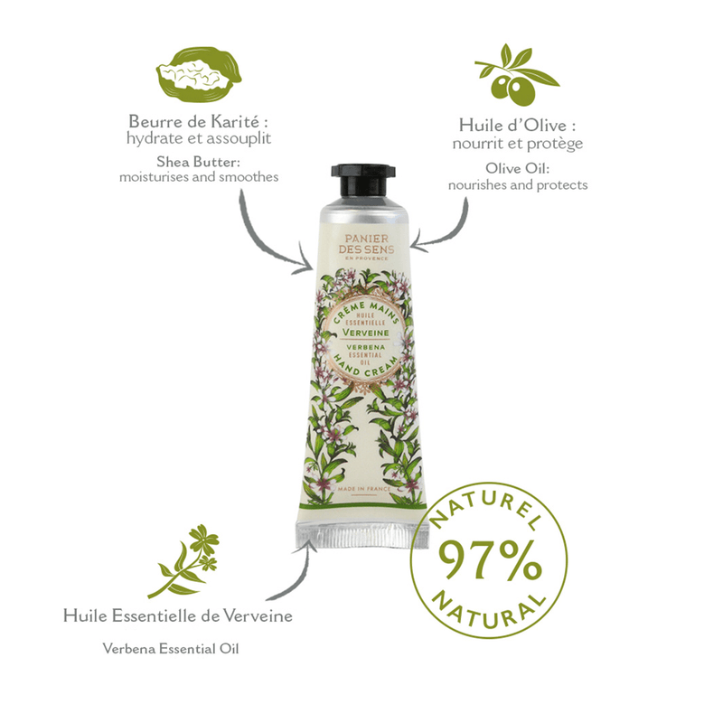 Crème pour les mains - Verveine Relaxante 30ml - Panier des Sens