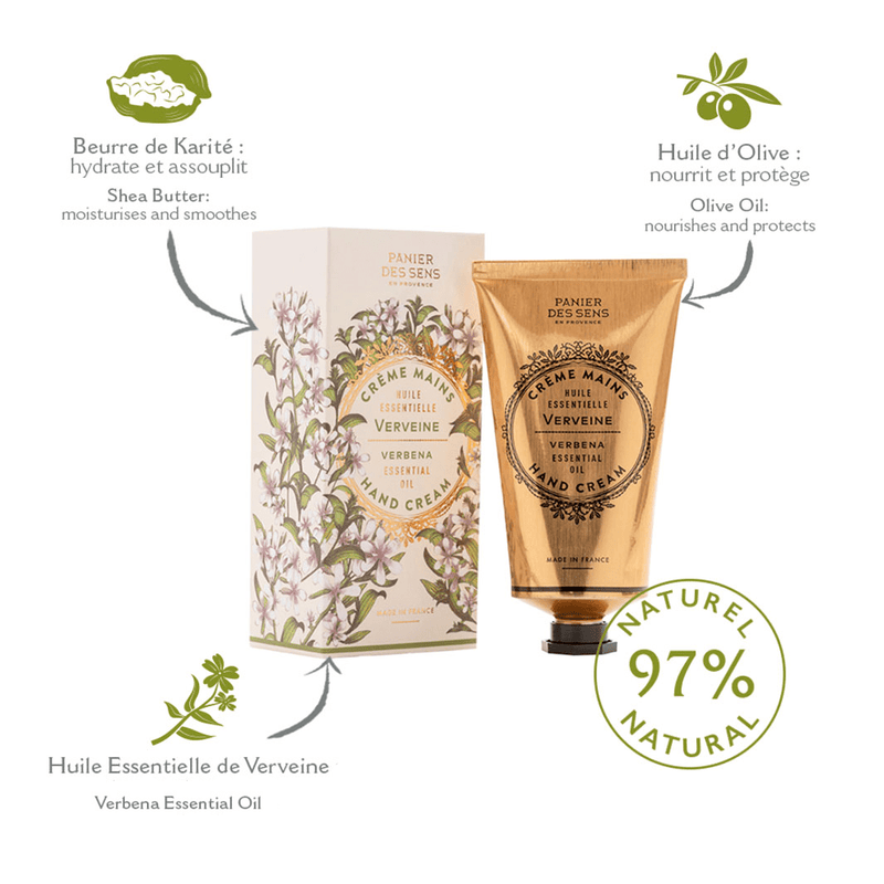 Crème pour les mains - Verveine Relaxante 75ml - Panier des Sens
