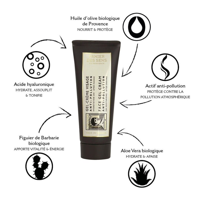 Gel-crème visage anti-pollution - Hydratation et Energie - Panier des Sens