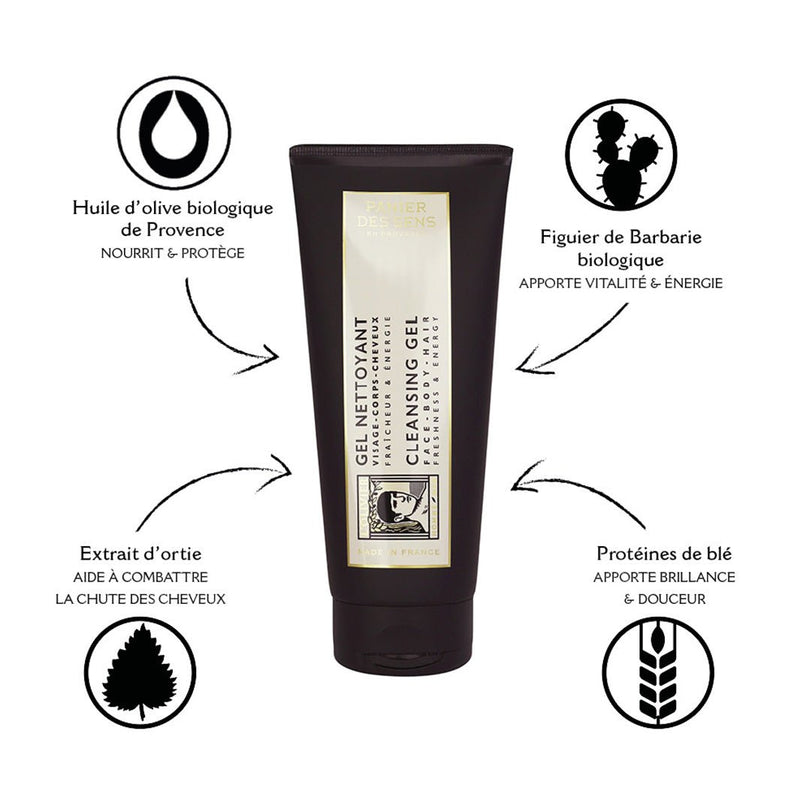 Gel nettoyant corps, visage et cheveux - Hydratation et Énergie - Panier des Sens