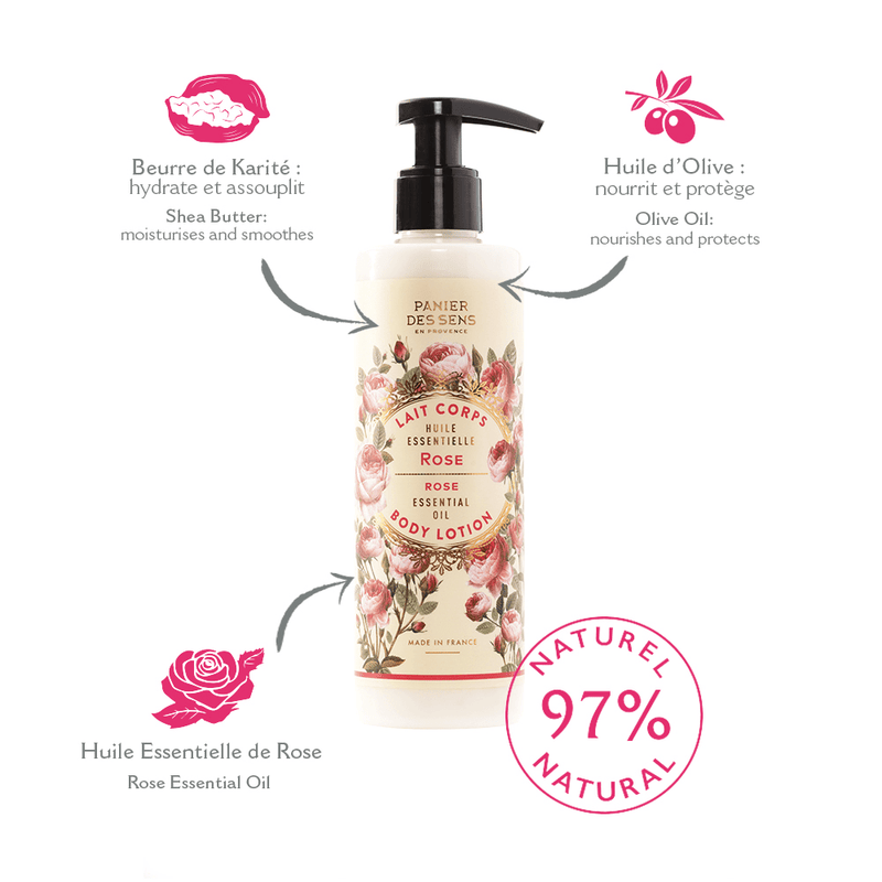 Lait corps - Rose Envoûtante 250ml - Panier des Sens