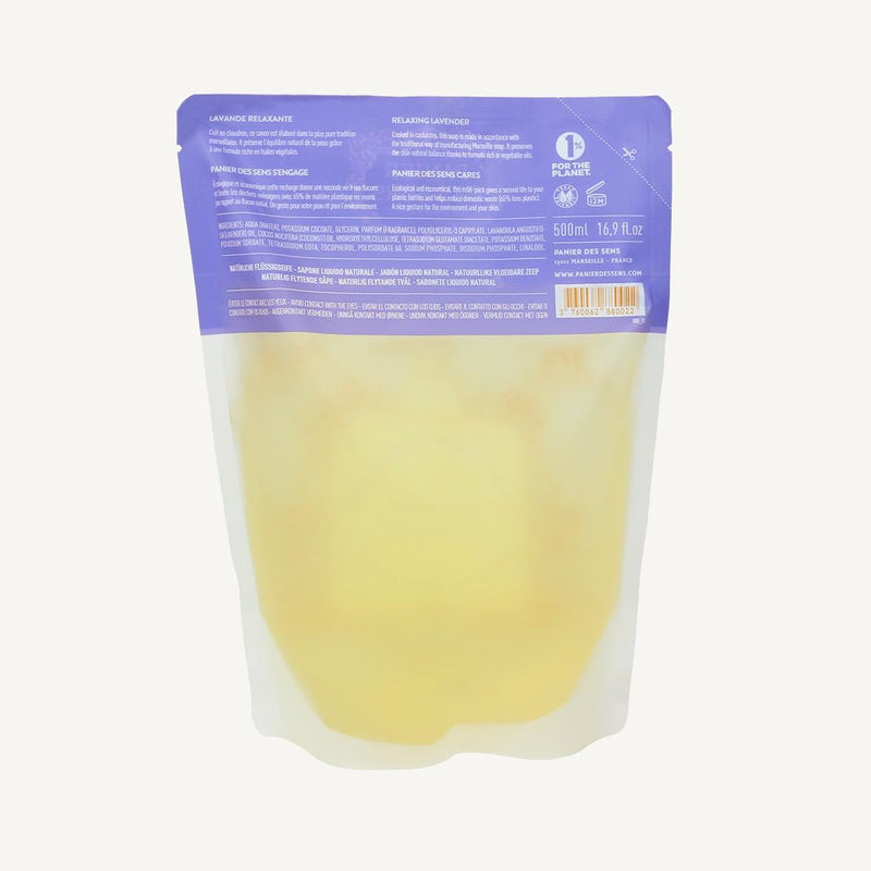 Recharge savon liquide de Marseille - Lavande Apaisante 500ml - Panier des Sens
