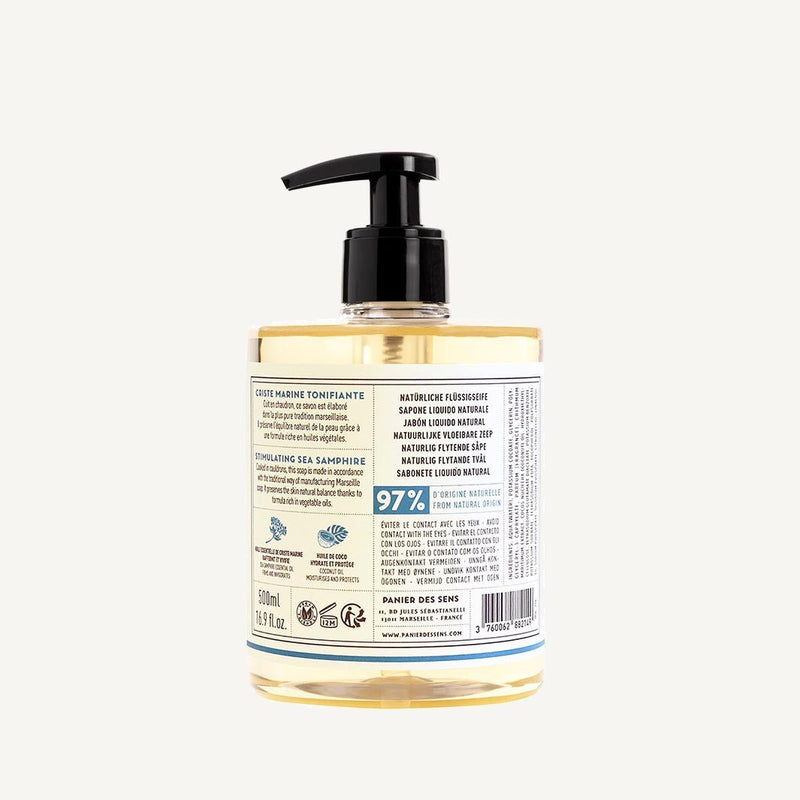 Savon de Marseille liquide - Criste Marine Tonifiante 500ml - Panier des Sens