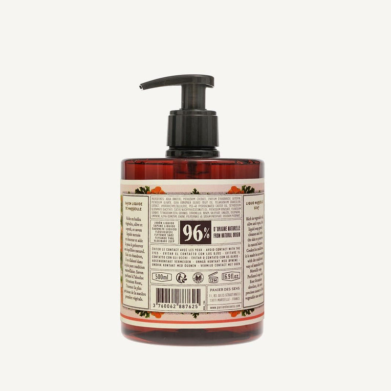 Savon de Marseille liquide – Géranium Rosat 500ml - Panier des Sens