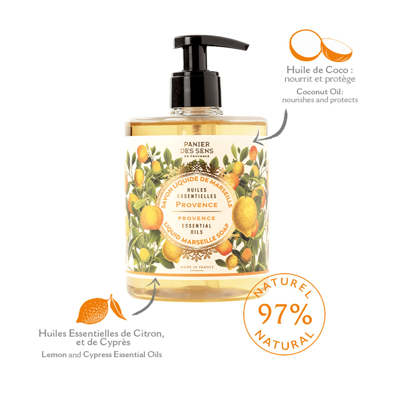 Savon de Marseille liquide – Provence Énergisante 500ml - Panier des Sens