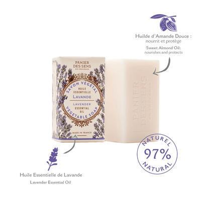 Savon végétal - Lavande Apaisante 150g - Panier des Sens